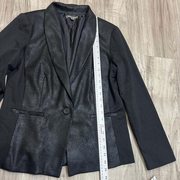 Roz & Ali Women's Black Tailored Blazer Size L Professional Style - Picture 5 of 11